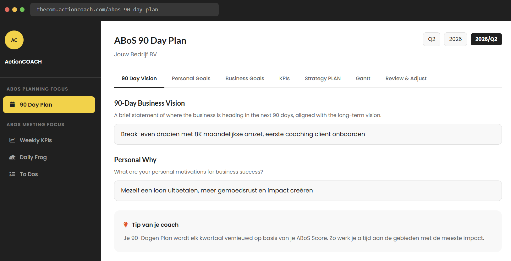 ABoS-planning
